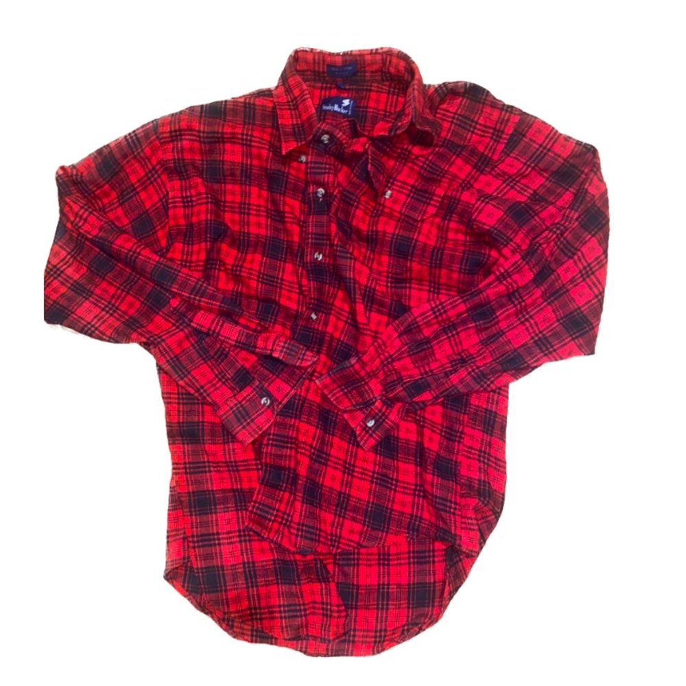 Men’s red plaid lumberjacks 100% cotton high quality shirt size medium
